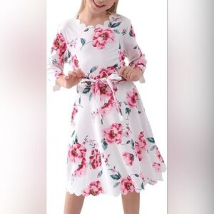 Gorlya (girl) flowers pink and white size 14